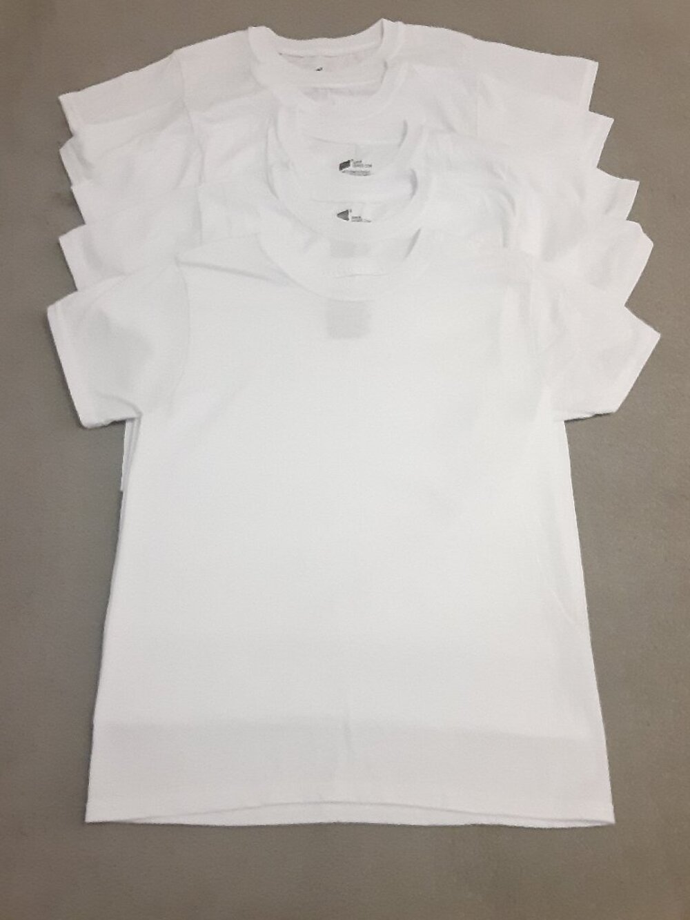 Hanes Boys Size M 5 Pack White T-Shirts